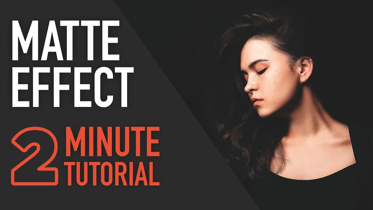 Beautiful Matte Effect in Photoshop #2MinuteTutorial