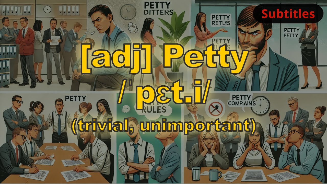 [adj] Petty meaning (trivial, unimportant) with 5 examples