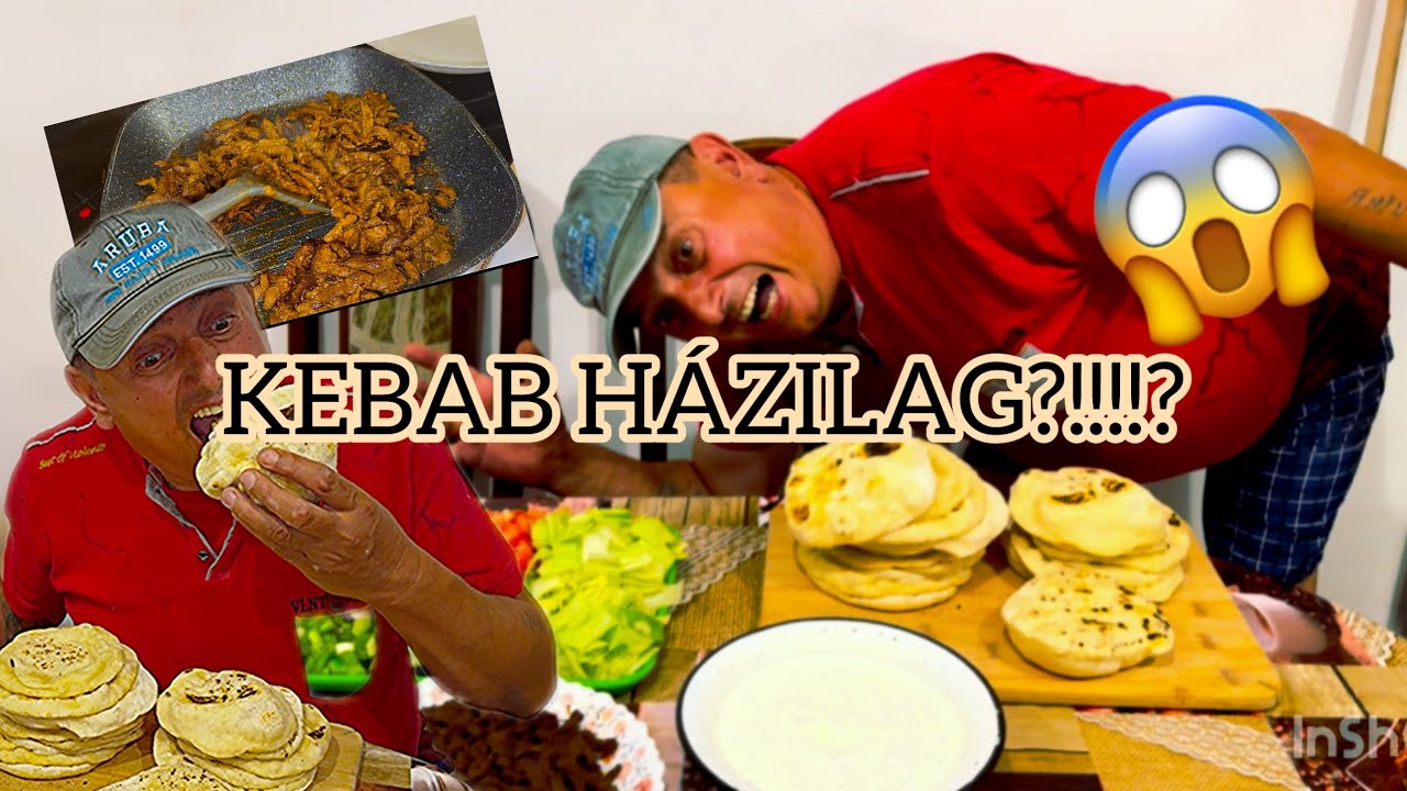 Emil bácsi KEBAB-ot készít HÁZI pitával?!😱😱