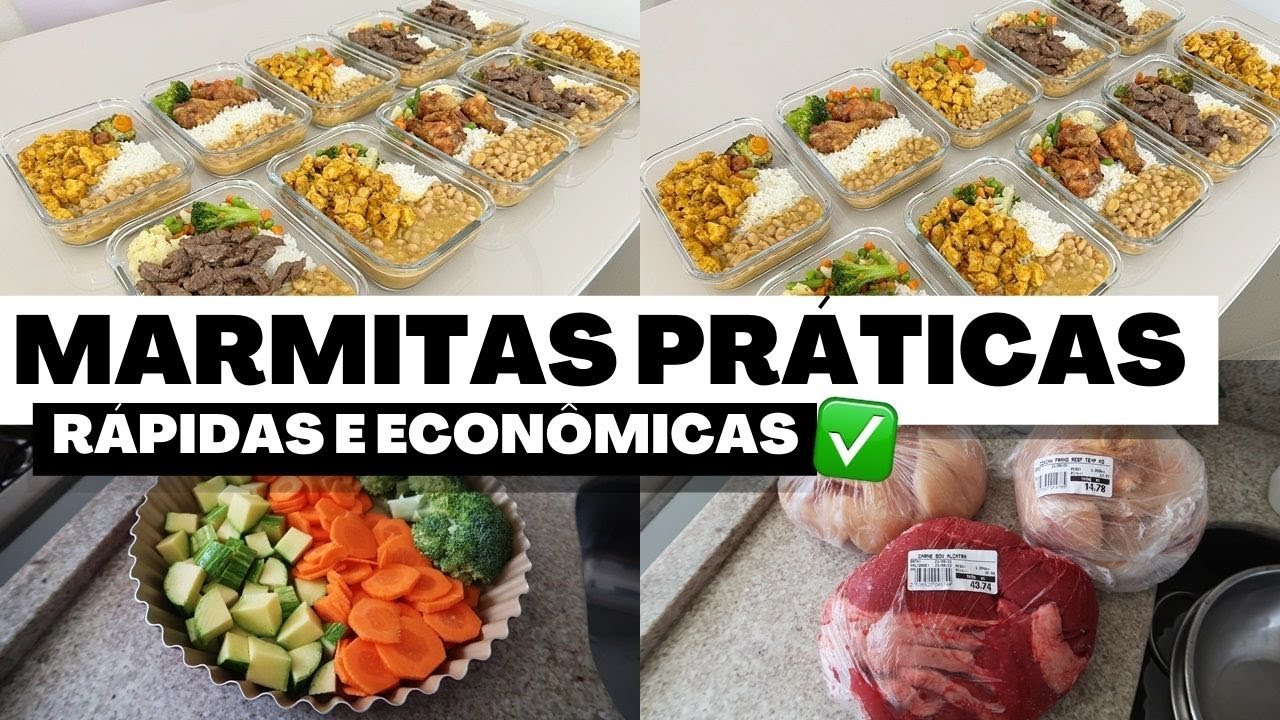 MARMITAS CONGELADAS | CARDÁPIO ECONÔMICO E PREPARO RÁPIDO (FIZ TUDO EM 2H)