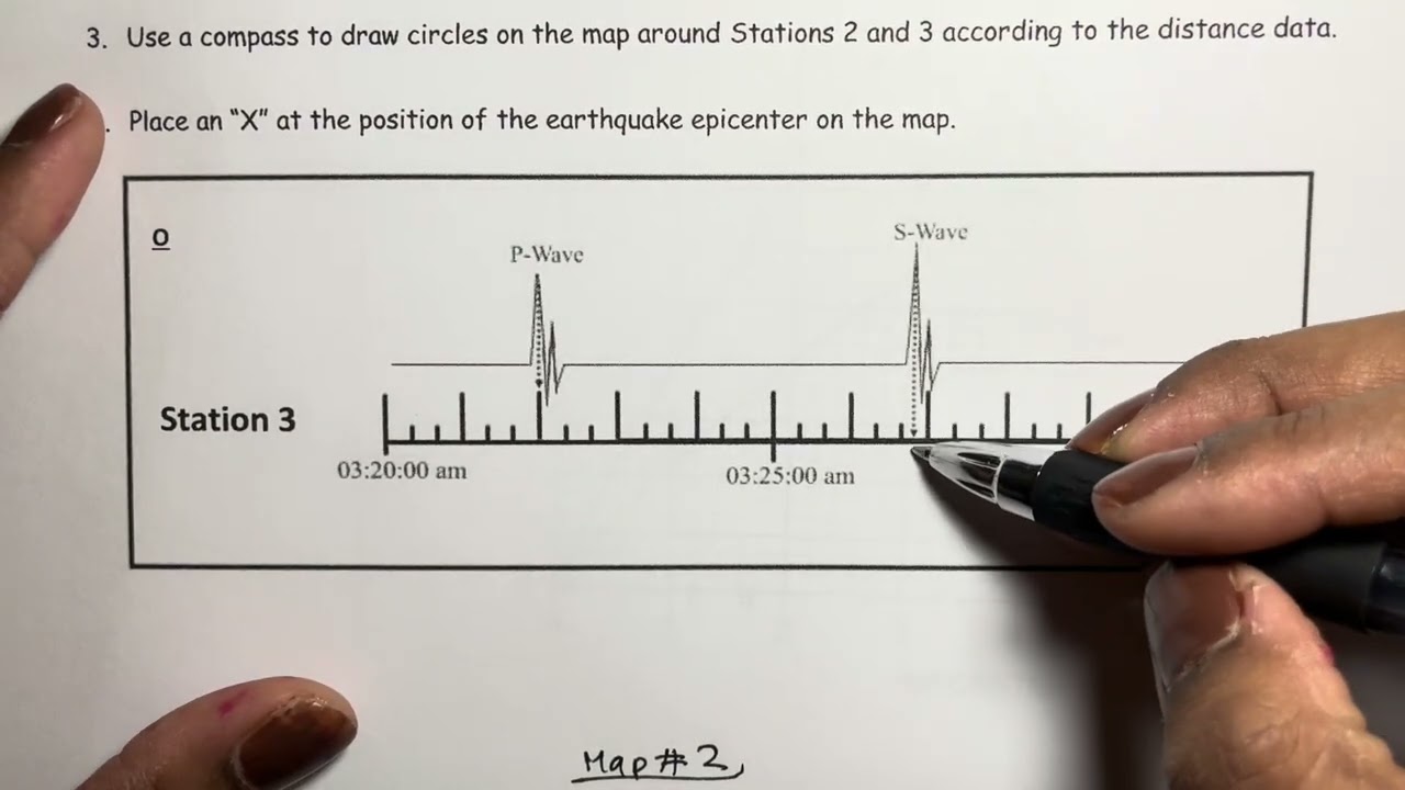 Earthquake Epicenter Map 2 Data Calculation