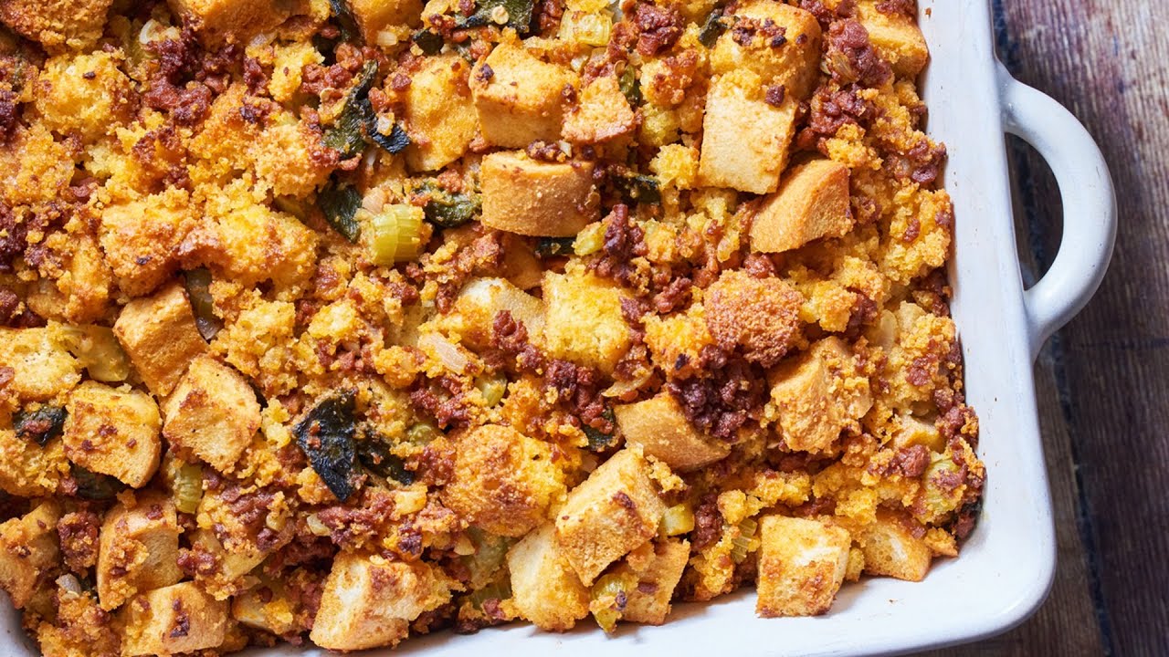 Chorizo Cornbread Stuffing Recipe