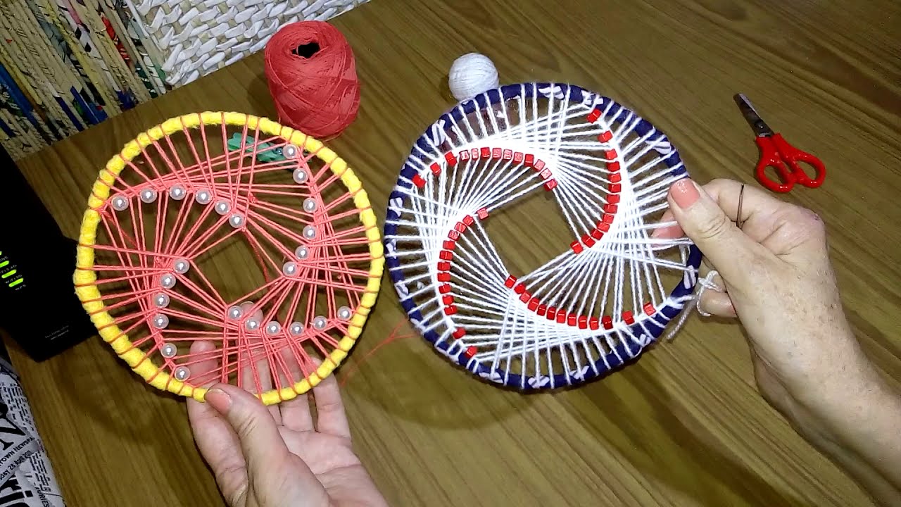 ❄️Atrapasueños🧵 Punto 31 Tejido con Cuentas 🧵 Filtro dos Sonhos 🎨 Dream catcher 🎨 @LUZiARTE