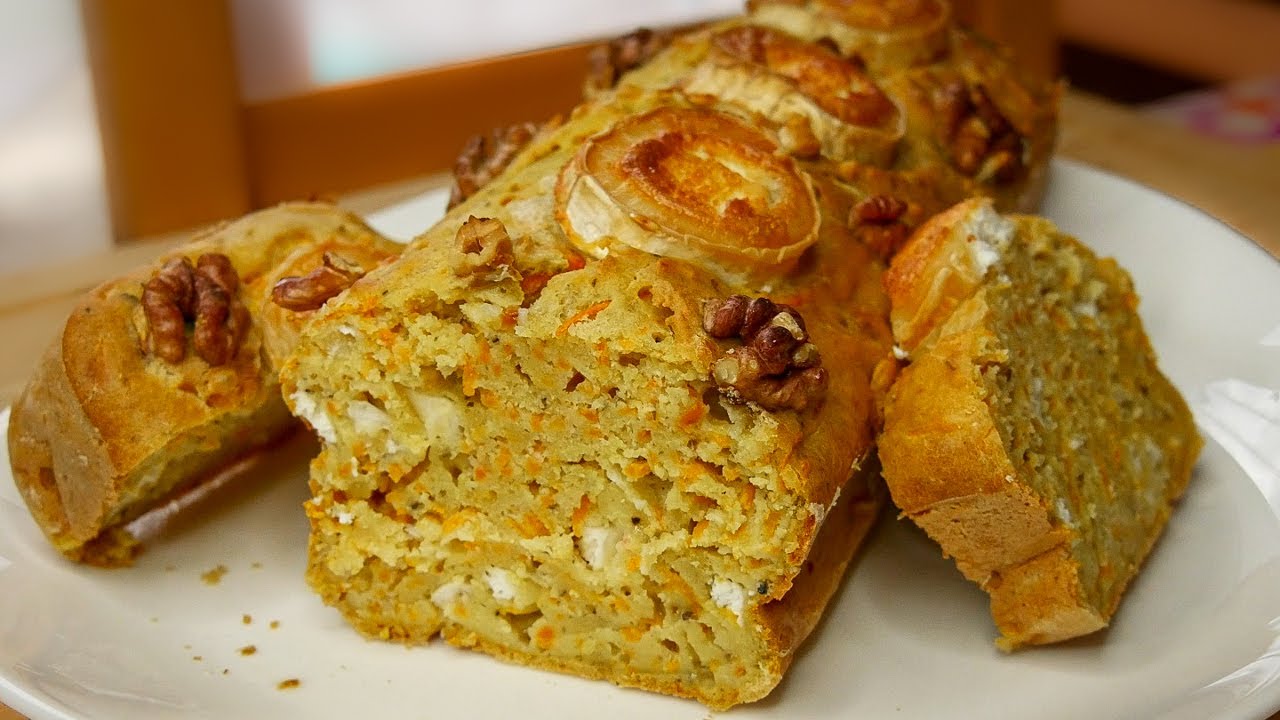 Recette Cake au Fromage de Ch&egrave;vre & Carotte (Super Facile, Cake Sal&eacute;)