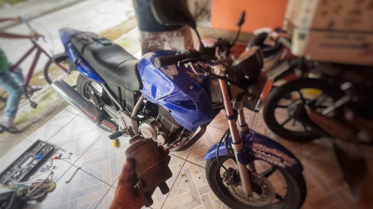 TROCANDO ESCOVINHA DO MOTOR DE ARRANQUE /CBX TWISTER 250/