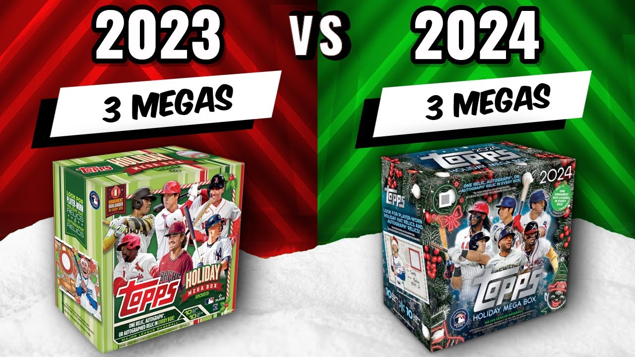 🚨HIDDEN ELF & AUTO!!🚨 2023 TOPPS HOLIDAY BOX VS 2024 TOPPS HOLIDAY MEGABOX