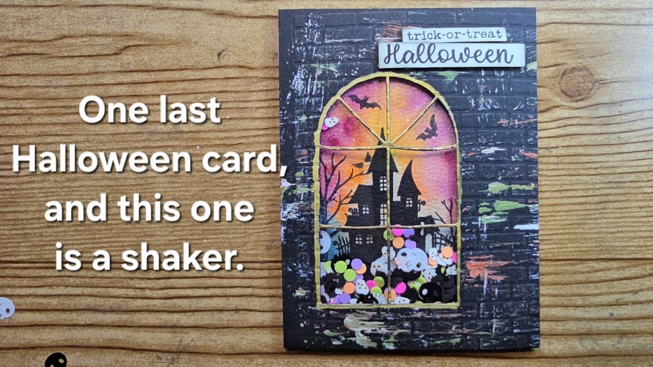 One last Halloween shaker card 