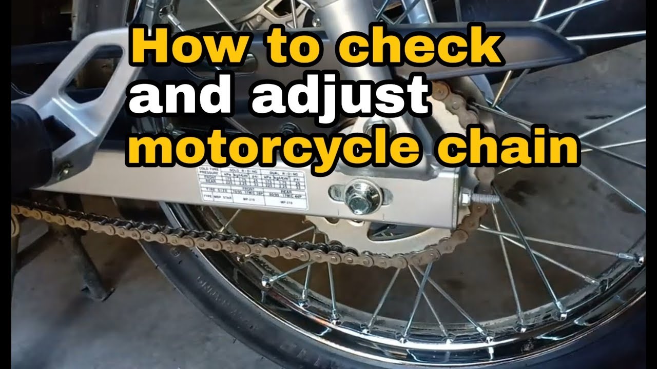 How to check and adjust motorcycle chain | suzuki smash