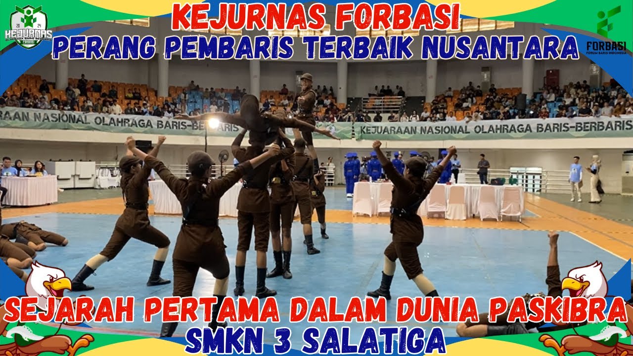 PERANG BINTANG PARA PEMBARIS...!!! PASKIBRA SMKN 3 SALATIGA DI KEJUARAAN NASIONAL FORBASI