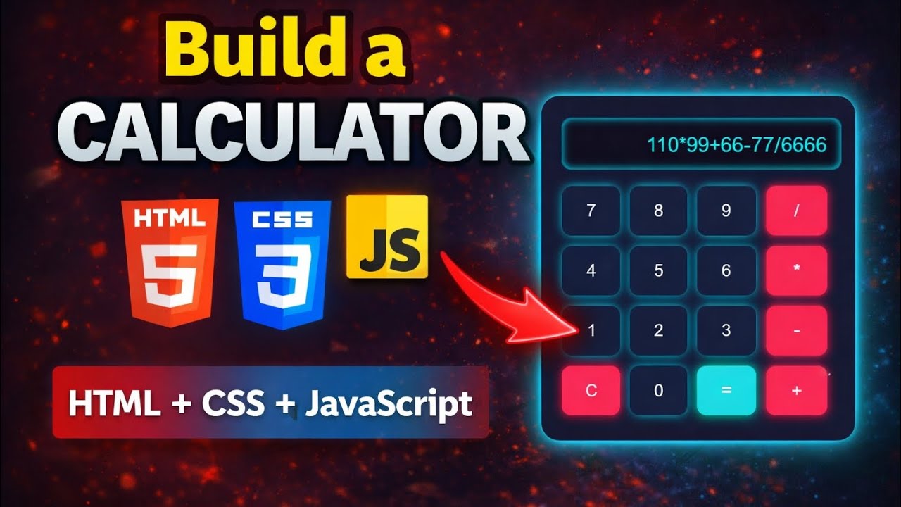 Calculator with HTML CSS JavaScript | Step by Step #tutorial #students #easy #coding 