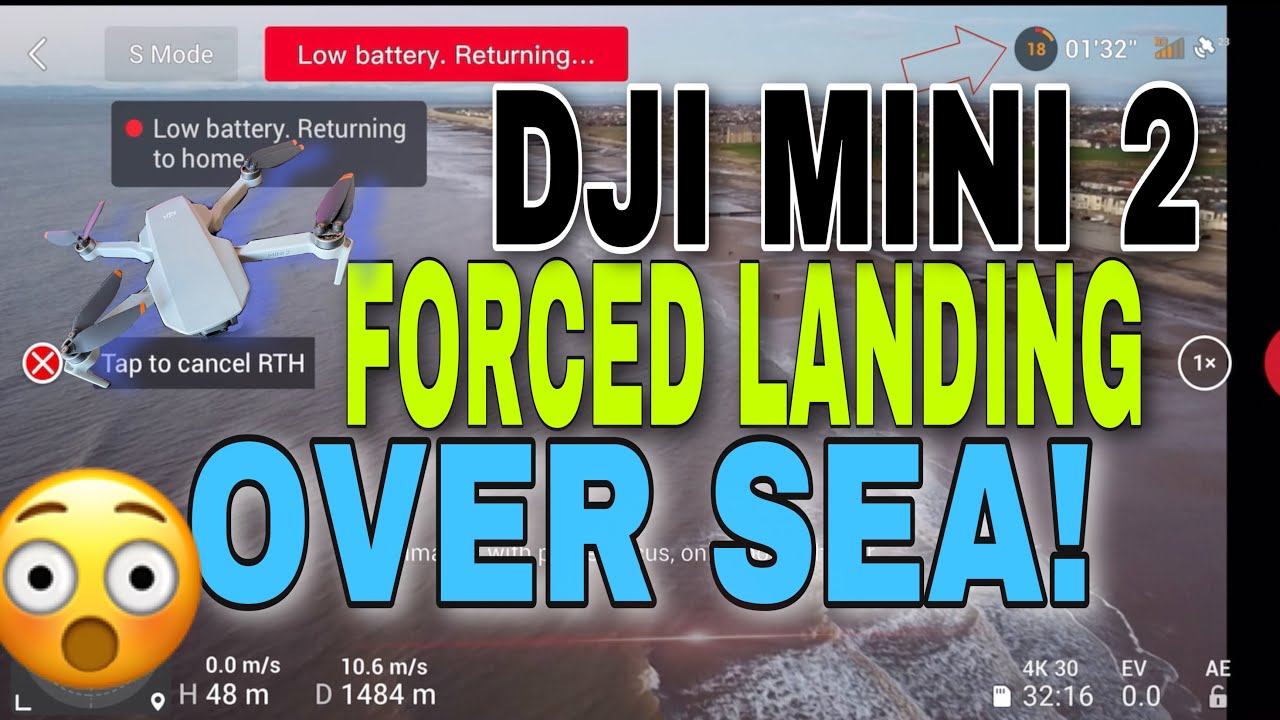 DJI MINI 2 | FORCED LANDING OVER SEA LOW BATTERY