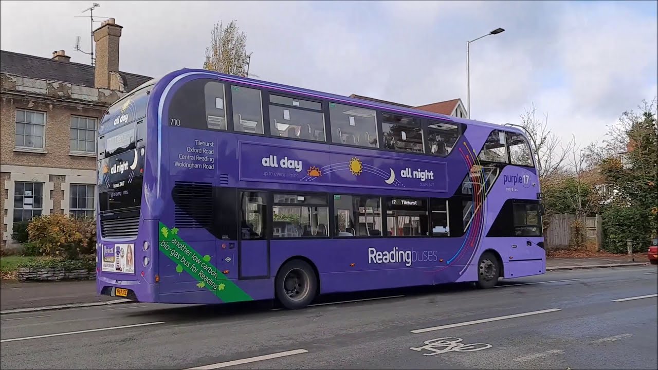 Reading Buses ~ Route ~  Purple 17 ~ Wokingham Road (Three Tuns) to Tilehurst (Water Tower)