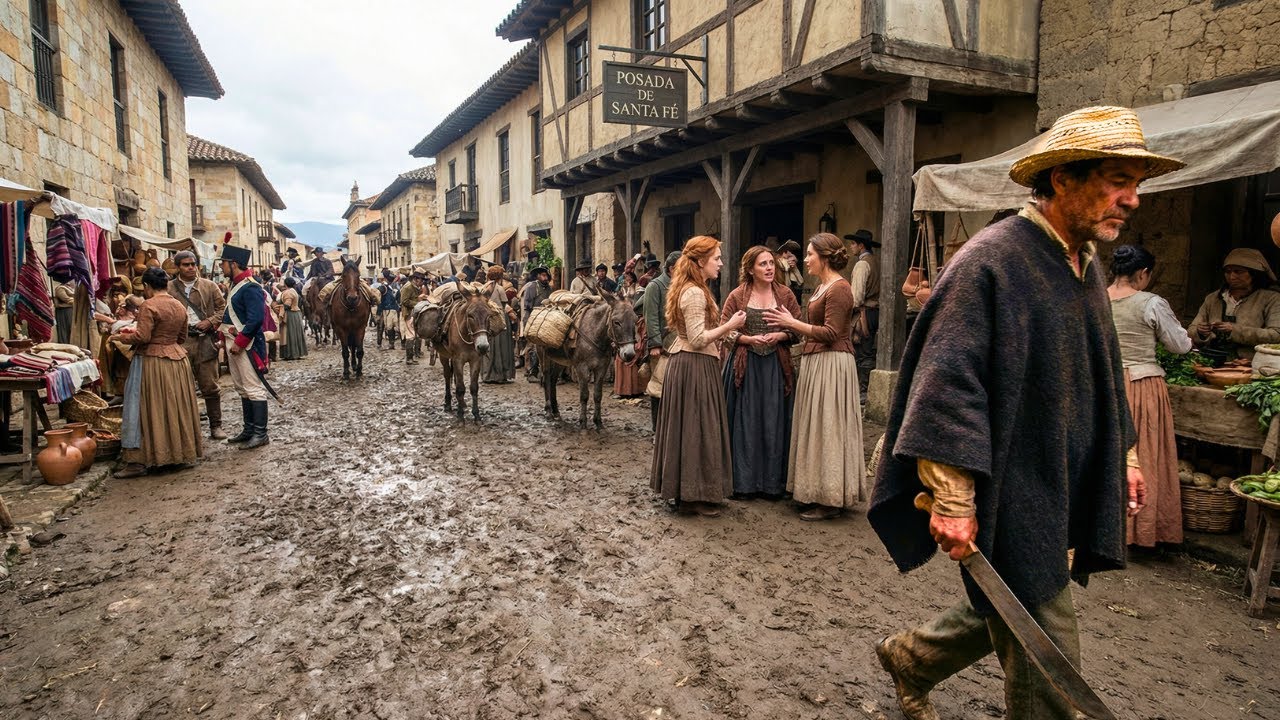 Así era la vida en las calles de Bogotá en 1810 (Reconstrucción por IA)