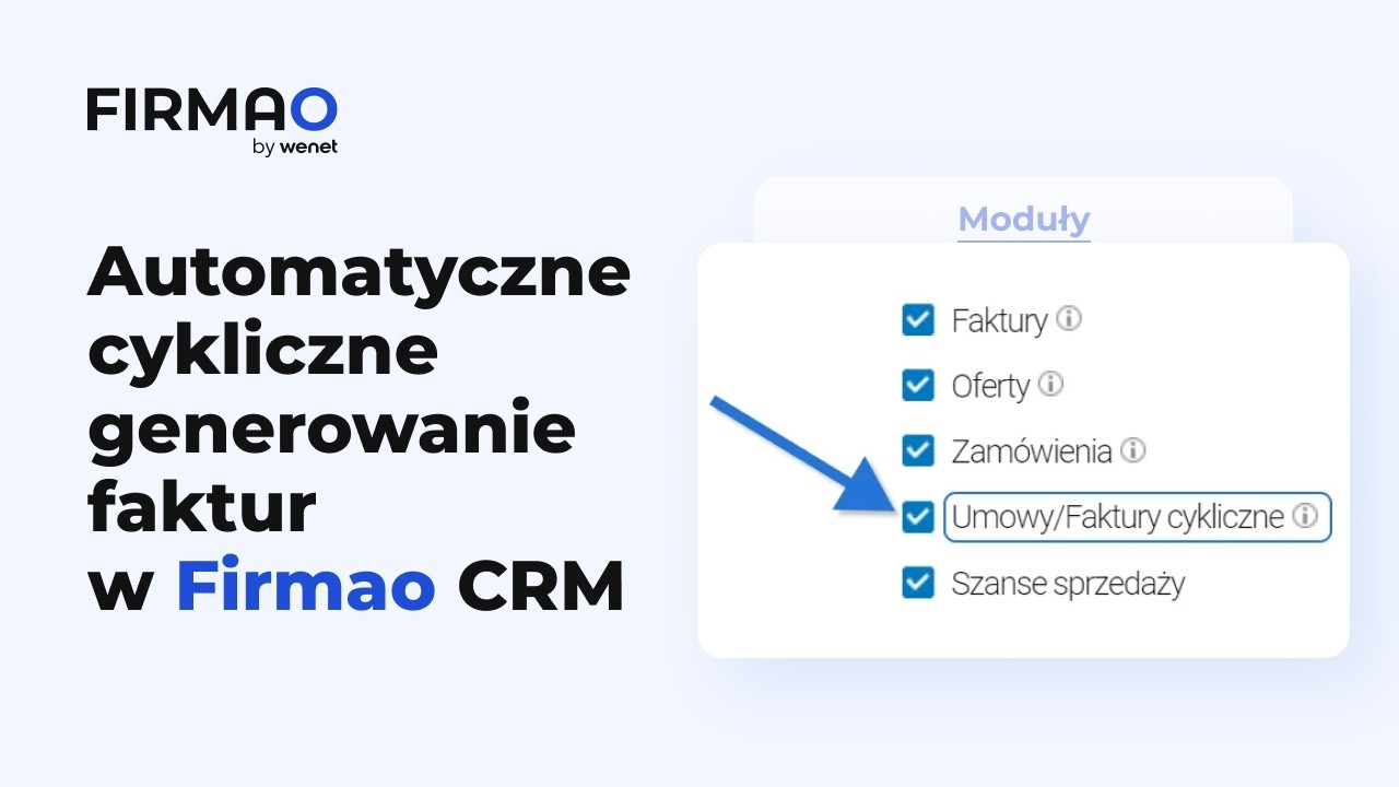 Fakturowanie w Firmao - Jak ustawić automatyczne cykliczne generowanie faktur?