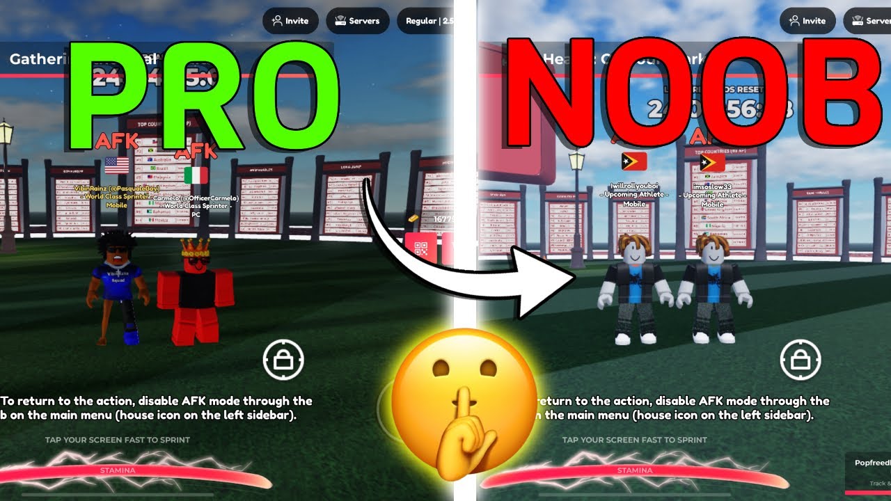 I WENT UNDERCOVER WITH MY BRO AS A NOOB AND COOKED EVERYONE IN ROBLOX TRACK AND FIELD INFINITE