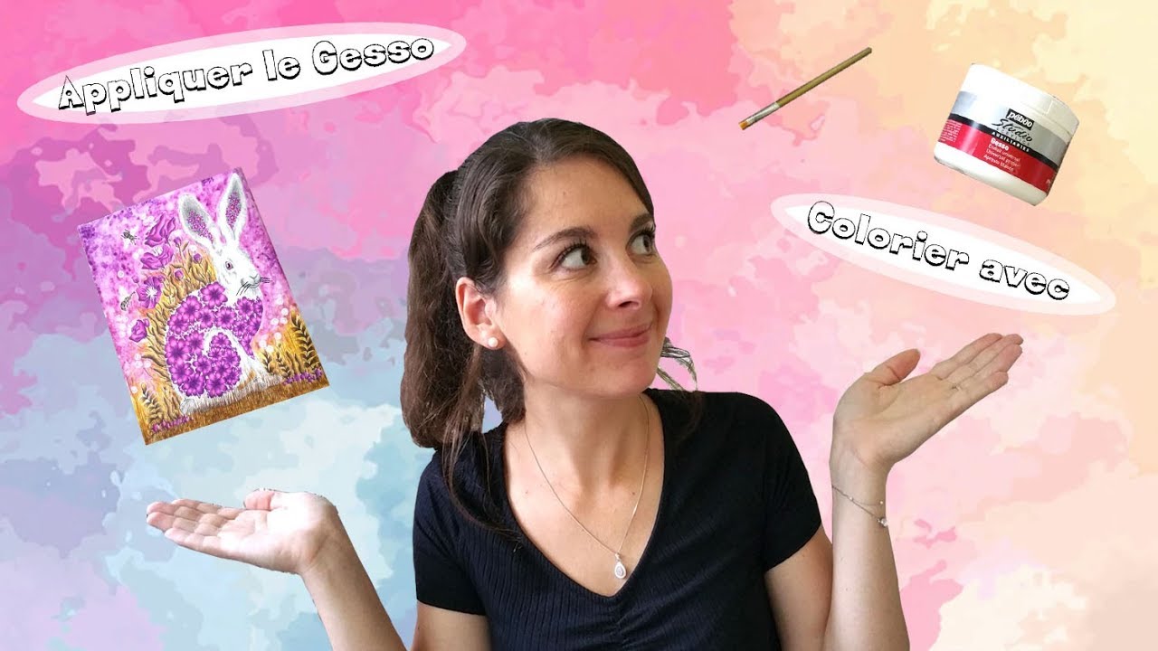 [Technique] Gesso : comment l'appliquer et colorier par-dessus ? Coloriage pour adulte ♥