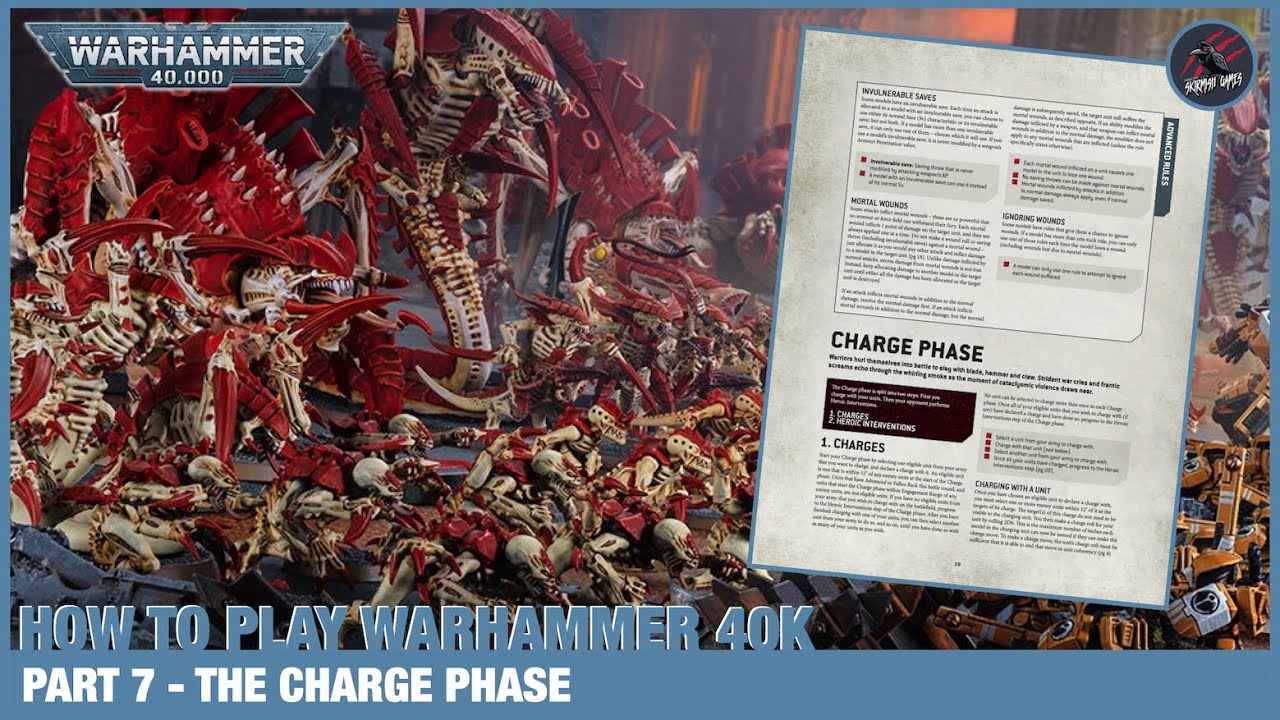 HOW TO PLAY WARHAMMER 40K 9th EDITION - Part 7 - The Charge Phase & Overwatch - A Beginners Guide