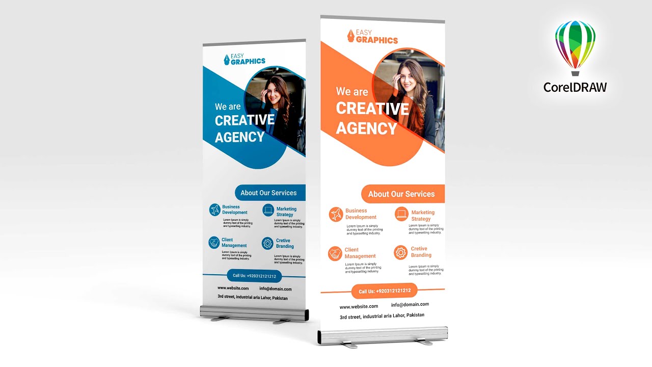 Create a Roll Up Banner for Your Business in 10 Minutes  Adobe Illustrator Tutorial