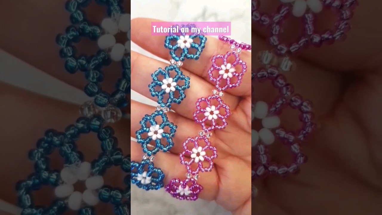 DIY Flower Bracelet. Jewelry Making Ideas #diyjewelry #handmadejewelry #tutorials #diy #shorts