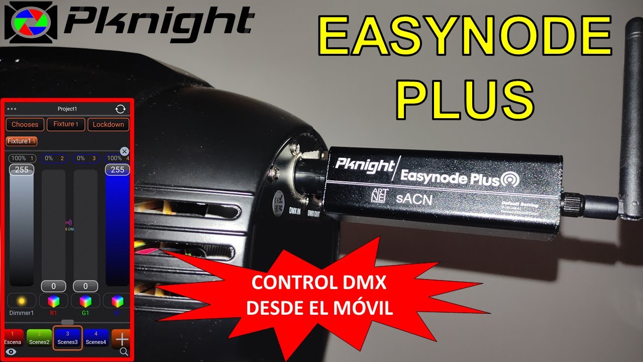 CONTROL DMX CON TU MÓVIL (PKNIGHT EASYNODE PLUS) -UNBOXING Y REVIEW