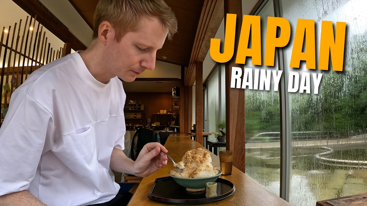 Relaxing Rainy Walk in Japan 🇯🇵 | Long Walk Through a Beautiful Japanese Garden in Nagoya 🍧