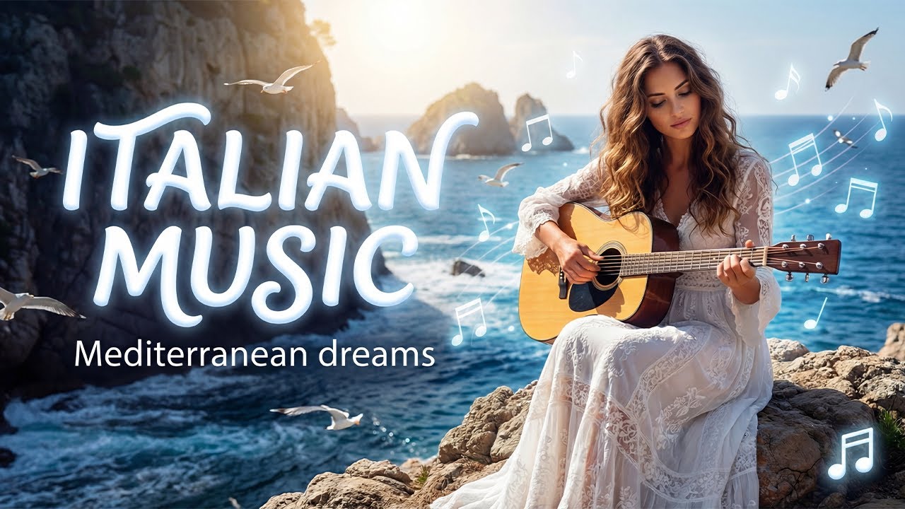 Italian Guitar Instrumental with Beautiful Mediterranean Coastlines — Calm, Romantic & Relaxing