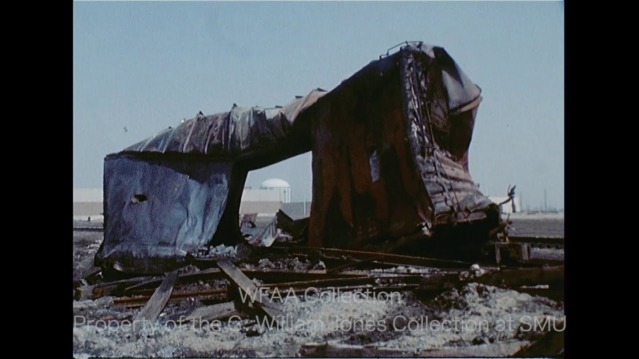 Aftermath of a Train Explosion Near LBJ and Skillman Road in Dallas - February 1977
