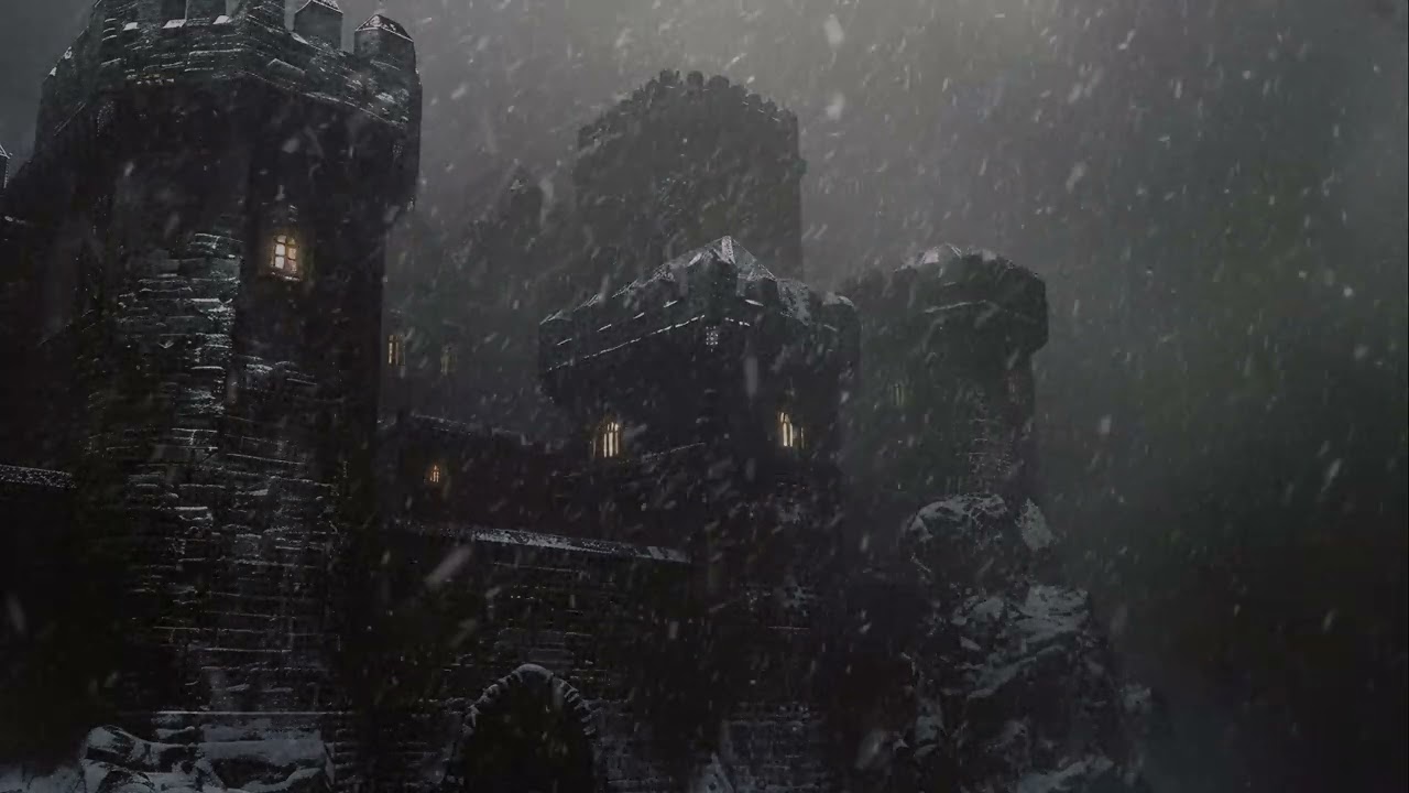 Sleep Deeply 10 Hours Of Spooky Blizzard Sounds In A Dark Haunted Eerie Castle During A Winter Storm