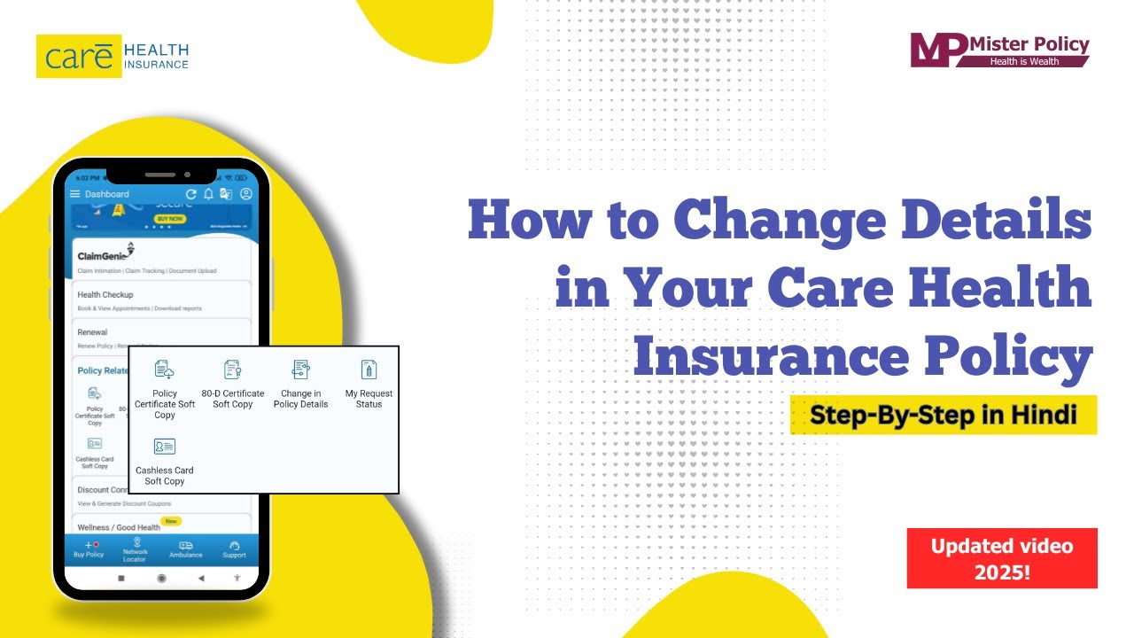 How to Update Policy Details in Care Health Insurance App | Step-by-Step | Health Insurance | Hindi