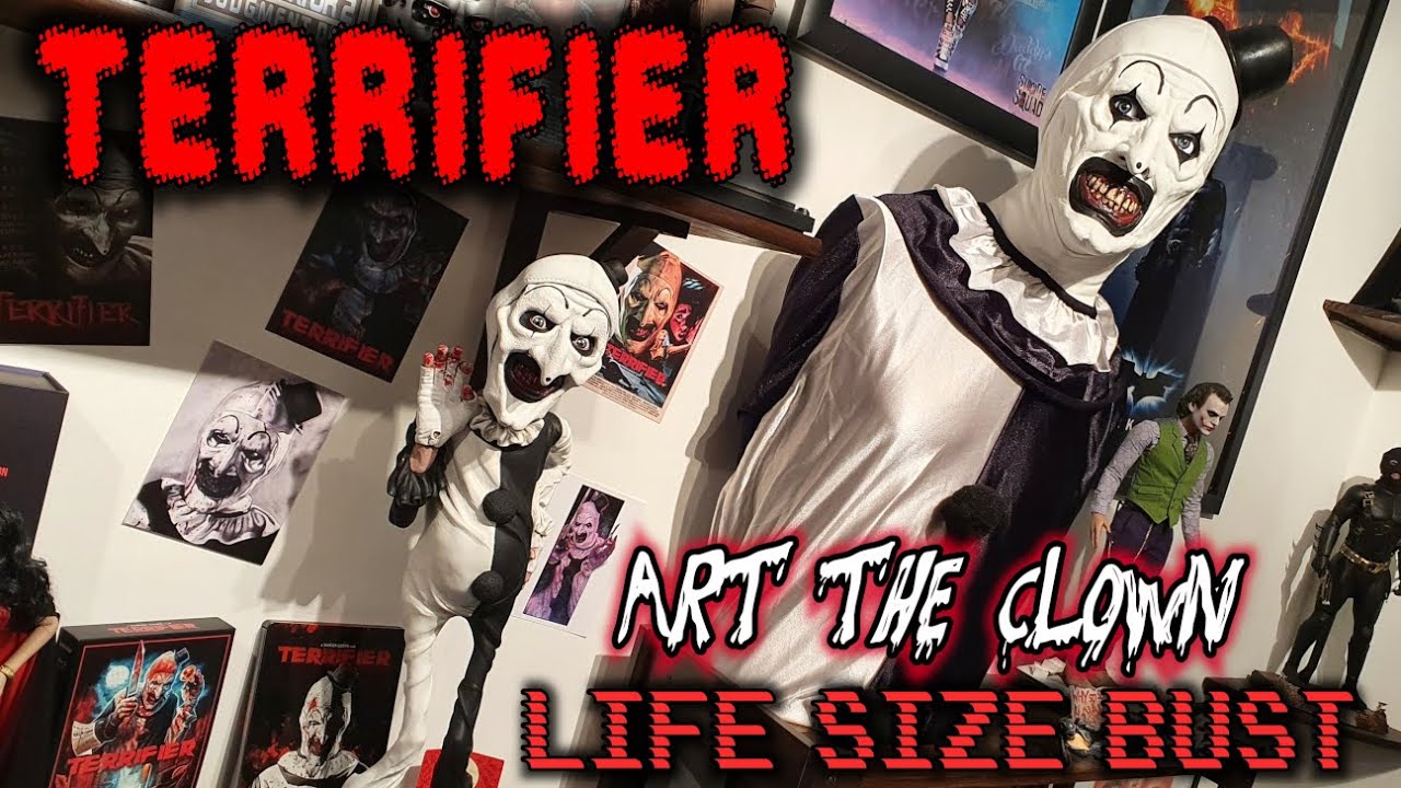 LIFE SIZE ART THE CLOWN BUST FROM TERRIFIER