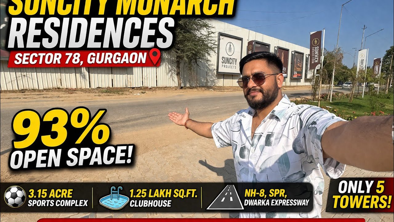 Luxury Redefined in Gurgaon! Suncity Monarch Residences Sector 78 | Full Site Tour+Investment Review