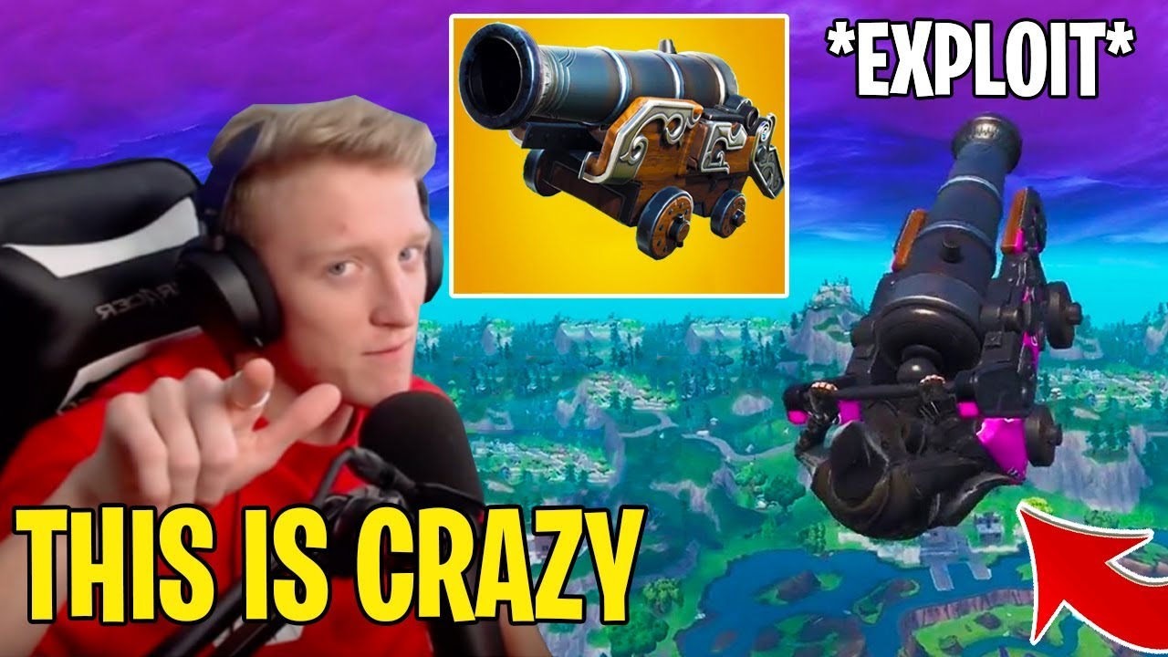 Tfue Shows *NEW* Fortnite FLYING Cannon Rotation EXPLOIT!! (Broken)