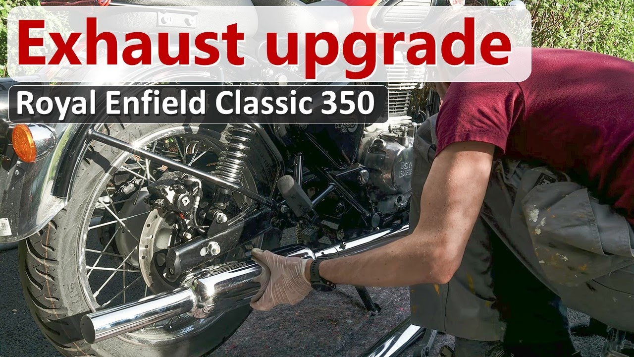 Royal Enfield Classic 350 reborn: Aftermarket exhaust and cat-delete mounting and raw sound