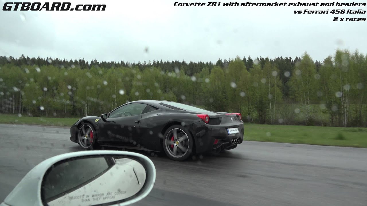 [4k] Corvette ZR1 vs Ferrari 458 Italia