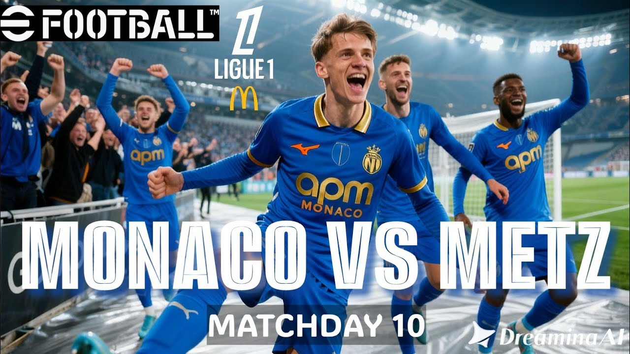 E FOOTBALL 2026 I MONACO VS METZ I LIGUE 1 25/26 I MATCHDAY 10 I PES 2013