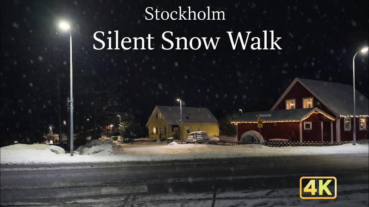 Stockholm Silent Evening Walk | 4K