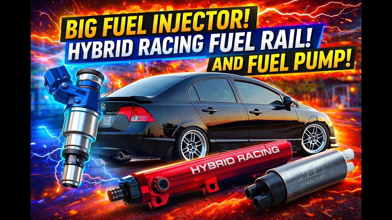 8th Gen Civic Si Gets Big Injectors, Fuel Pump, Hybrid Racing Fuel Rail & Fuel Pressure Gauge