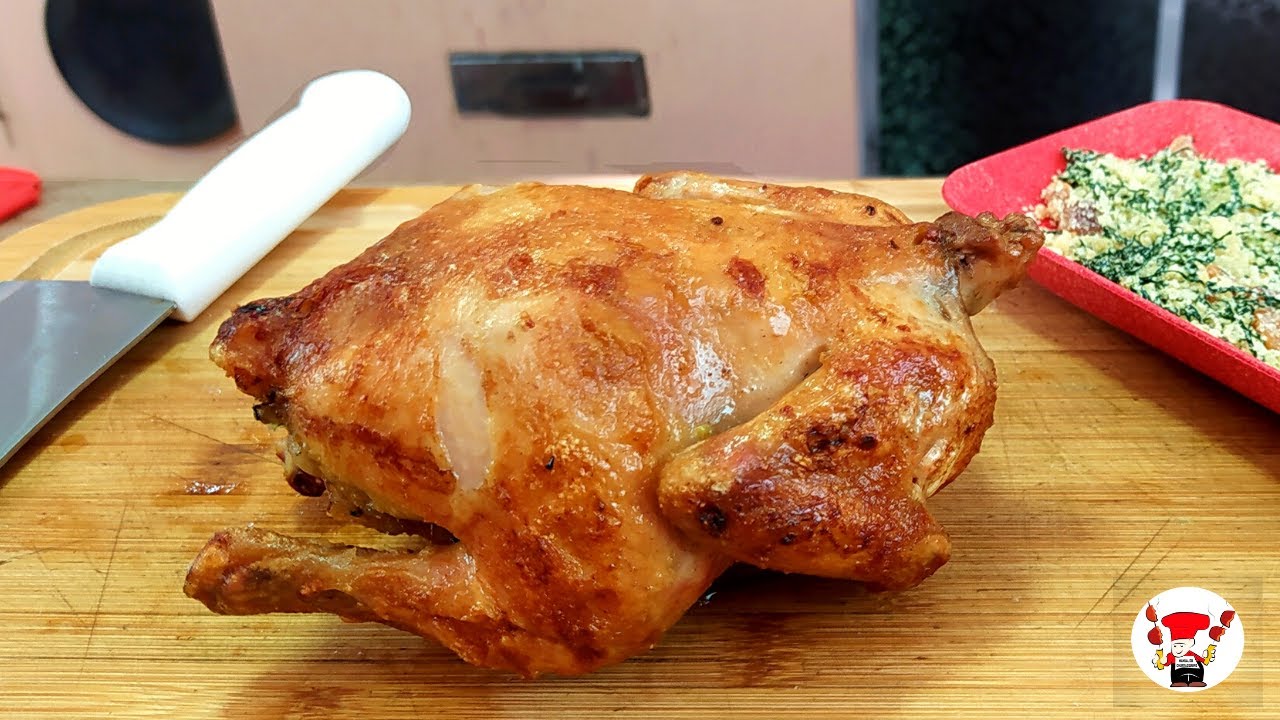 Churrasco de Galeto com Farofa Frango Assado Fácil de Fazer Rápido