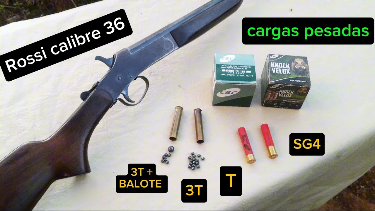 Tiro com Rossi Calibre 36 Cargas Para Defesa Residencial e Caça Maior