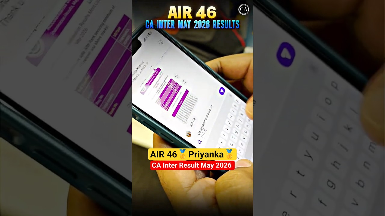AIR 46 🥇Priyanka🥇 CA Inter Result May 2026 #cawallah #caintermediatebypw #caintermay2026