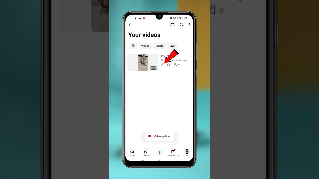 YouTube channel mein video ko private kaise karen | How to private a YouTube video #shorts