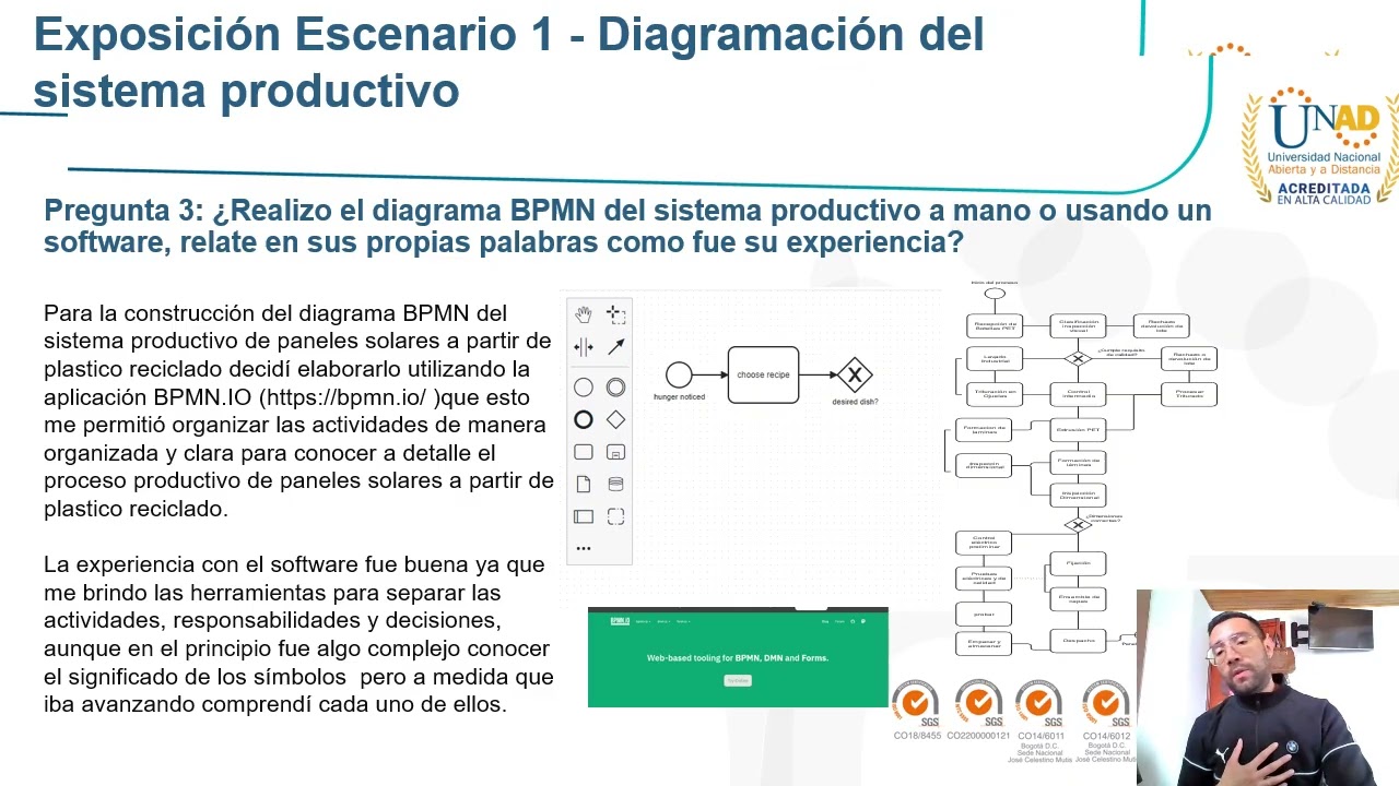 Escenario 1 - Diagramación del sistema productivo