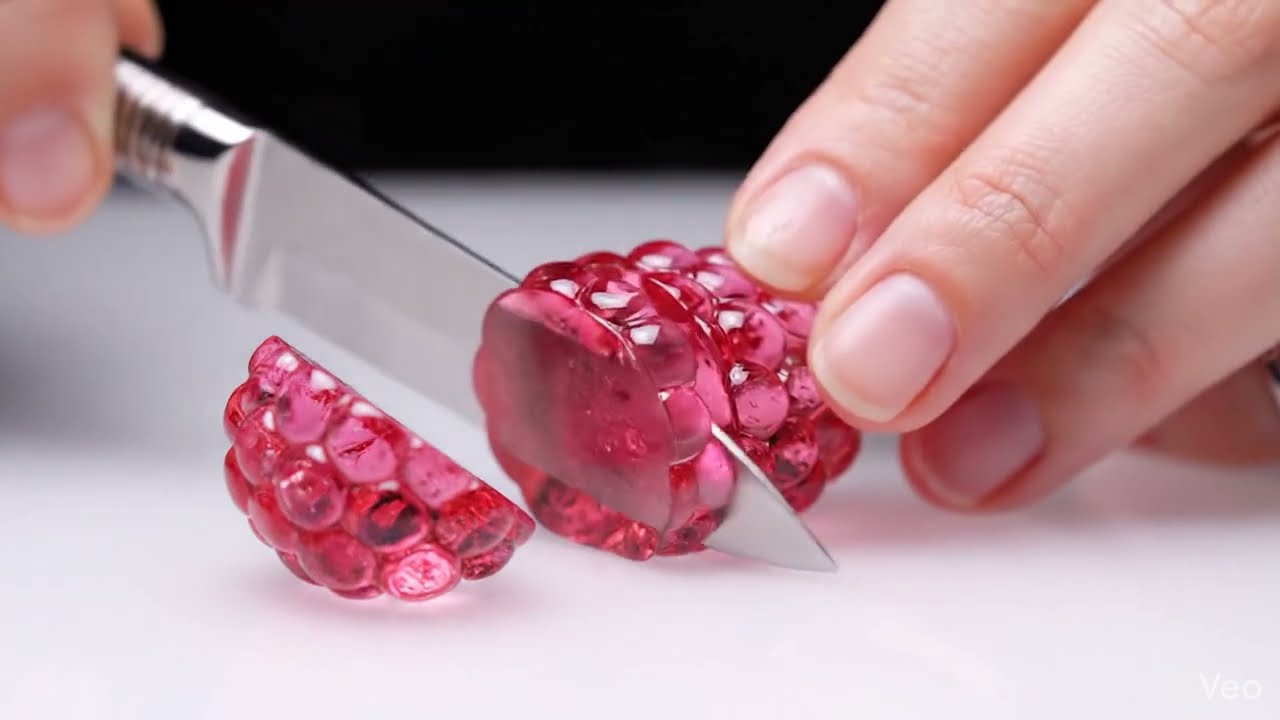 Cutting Glass Fruits ASMR 