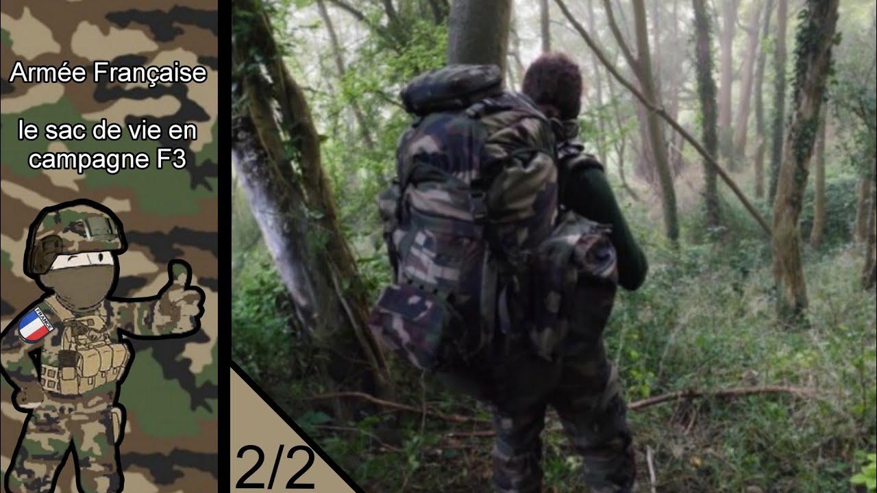 Présentation détaillée du sac F3 : le sac de vie en campagne de l’armée française partie 2/2