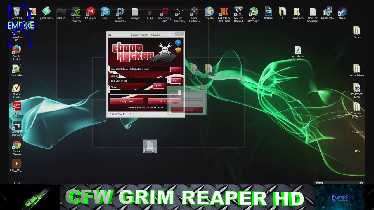 How to use eboot hacker V2 make a eboot with mods for any game + DL