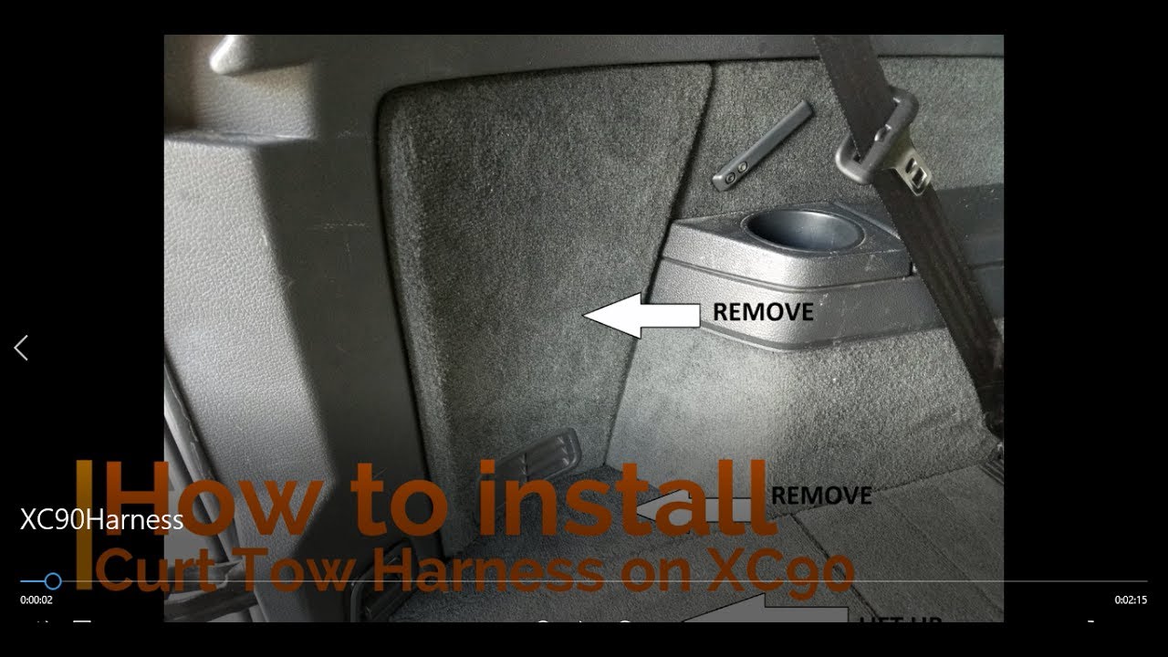 How to Install Curt Hitch Tow Harness on Volvo XC90 DIY