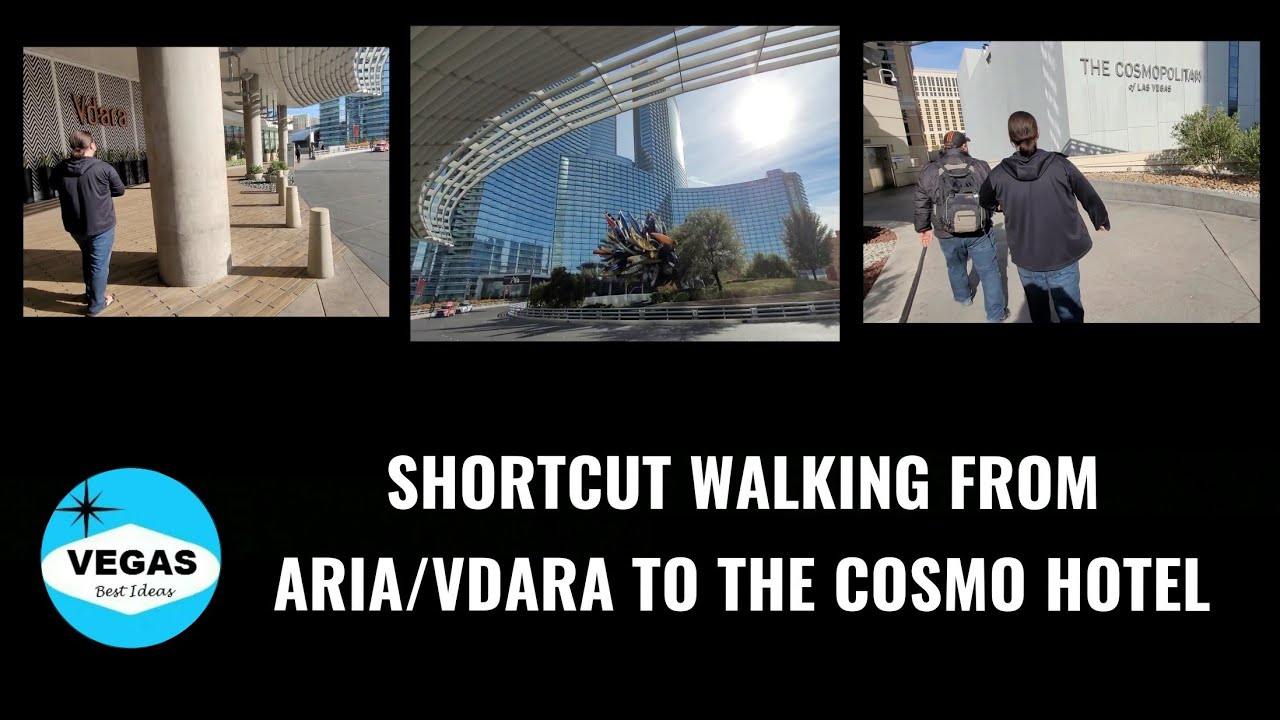 Shortcut From Vdara & Aria To The Cosmopolitan Hotel In Las Vegas - Real Walking Time