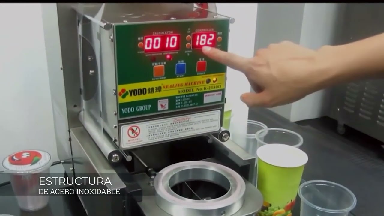 MÁQUINA SELLADORA DE VASOS EN EL SALVADOR