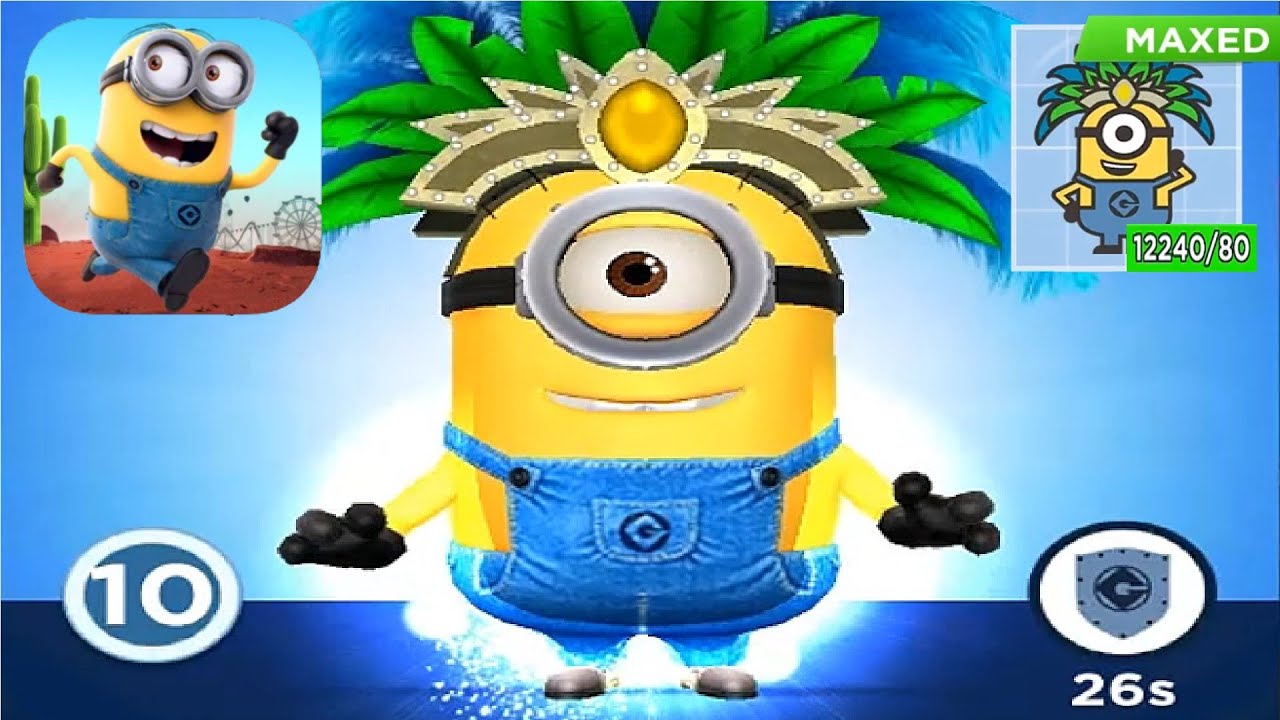 Minion rush Carnival Carl minon costume COMMON upgrade 1 to MAXED gameplay walkthrough android ios