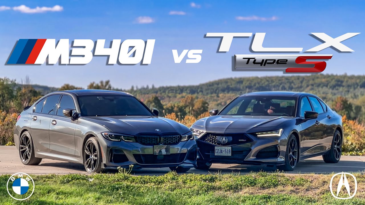 Acura TLX Type S против BMW M340i 3 серии // Битва четырехдверных спортивных седанов!